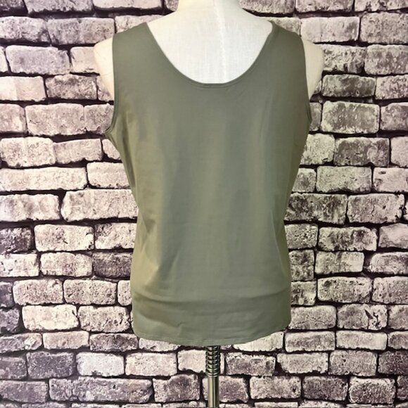 Chico's NWT Olive Green Sleeveless Tanks Size L - Picture 5 of 8